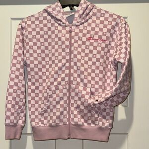 Champion Kids Light Pink Checkered Hoodie